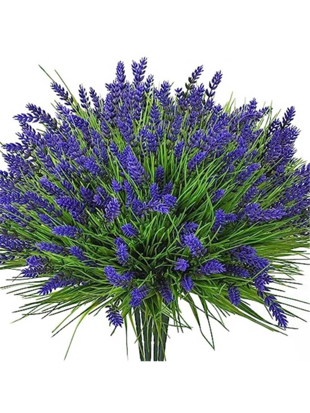 Artificial Lavender Flowers Outdoor UV Resistant Faux Plants Porch Garden Decor